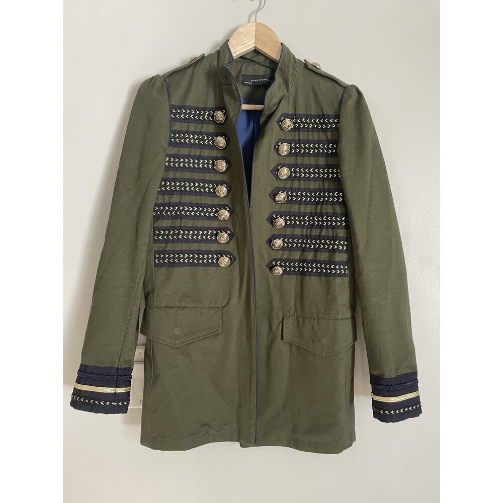 ZARA Military Style Jacket Women's Sz XS Band Leader Utility Coat